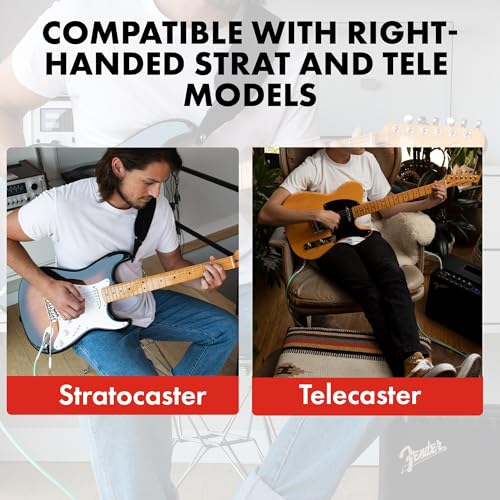 Fender Classic Series Holzkoffer für E-Gitarre, Hartschalenkoffer für Stratocaster und Telecaster,Transportkoffer, GitarrenKoffer, Schutzhülle für E-Gitarre, Robuster Gitarrentransportkoffer, Schwarz
