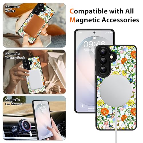 Coque Samsung S26 antichoc fleurs résout les chutes de mobile