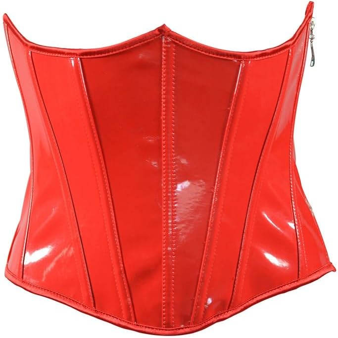 [エイチディーティーシーエスエム] ゴスロックコルセットセクシーなレザーウエストトレーナーコルセット女性のための PVC オーバーバ