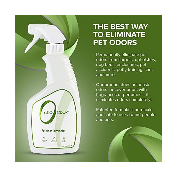 Zero odor - pet odor eliminator - permanently eliminate air & surface odors – patented molecular technology best for carpet, furniture, pet beds - smell great again (over 400 sprays per bottle) - image 8