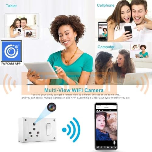 Image of FREDI HD PLUS WiFi Hidden Camera Switch Socket 1080P | Home Security Camera with Mobile Live View App | 32GB Storage Support | Loop Recording | 24x7 AC Powered Indoor Camera