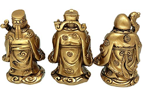 Betterdecor Feng Shui Fuk Luk Sau Tres Dioses Estatuas Decorativas miniatura 3