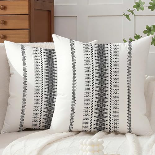 Avalune Fundas de Cojines 40x40 Negro Boho