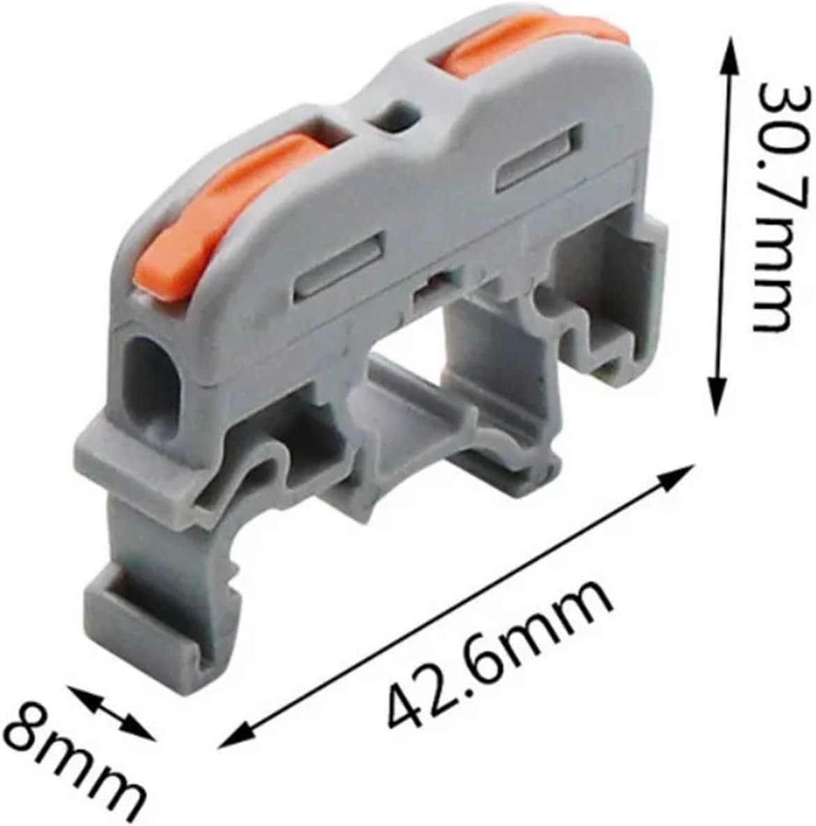 Din Rail Terminal Block Wire Connector 211 Quick Wire Compact Splicing Conductor Fast Cable Connector Mini Conductor 10pcs