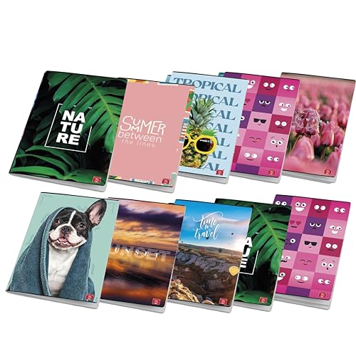 Cuaderno grande pauta 0C Pigna A4 con margen y papel resistente de 80g pack de 10