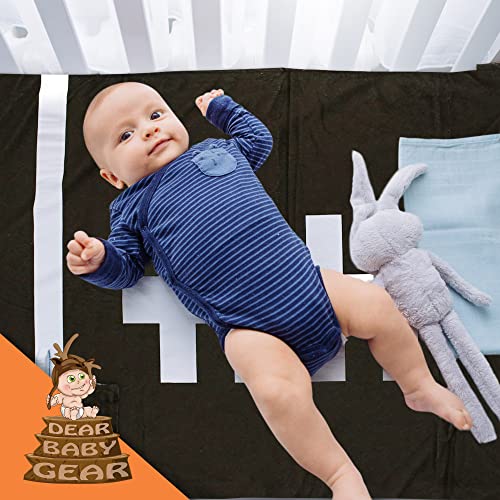 Image of Dear Baby Gear - Reversible Baby Blankets - Soft Nursery Blanket for Newborn - Toddler Blankey - Throw Blanket for Boys & Girls - Infant Blankets - 40x30 (Deluxe Football - Brown)