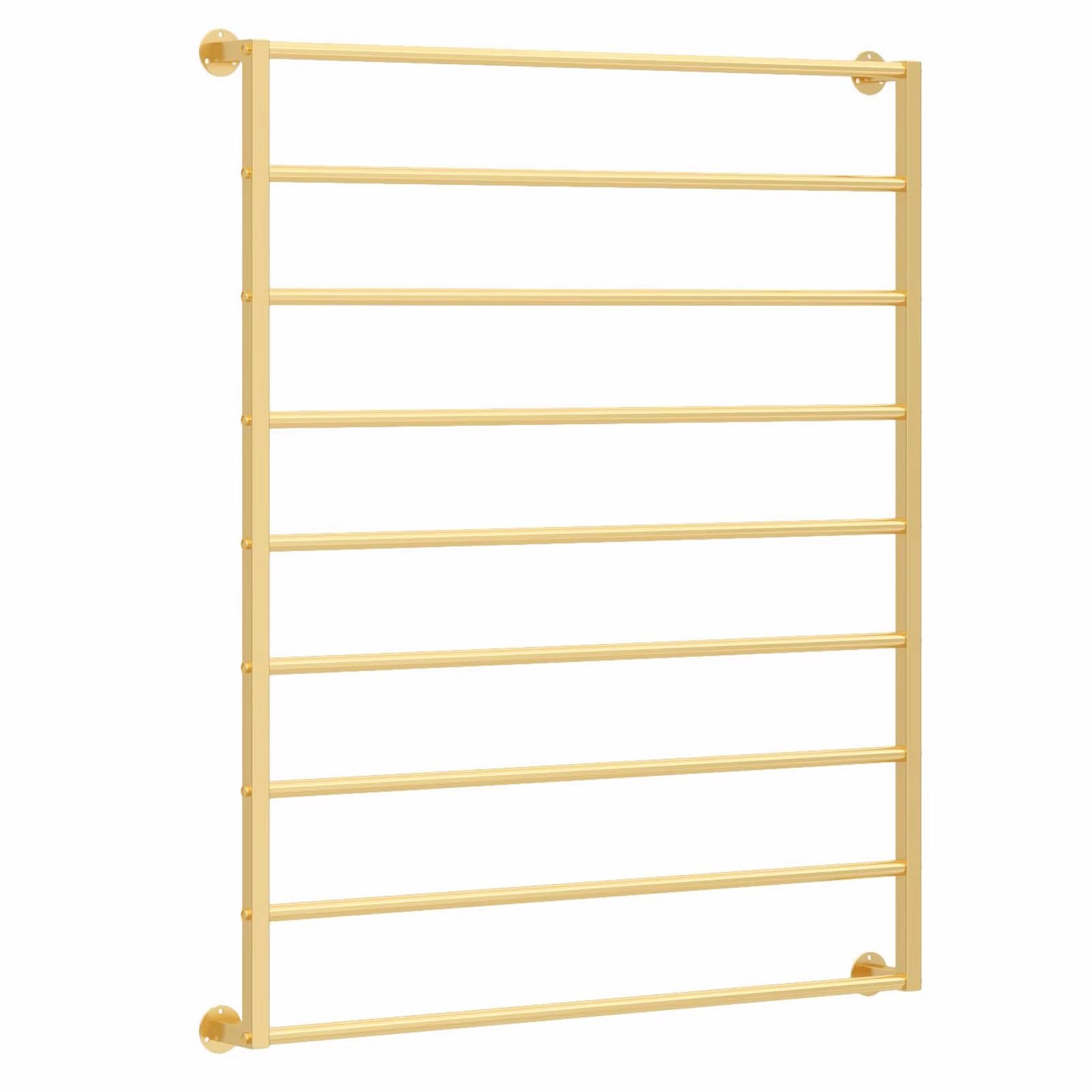 Wandmontiertes Präsentationsregal, 9-Lagiger Wandorganizer Für Geschenkpapier, Bänder, Schals, Krawatten Und Accessoires, Für Bekleidungsgeschäfte, Boutiquen Un(Gold - 80 X 120 cm)