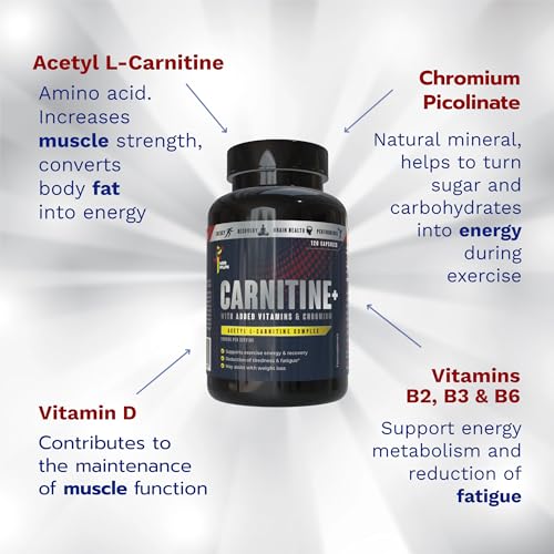 L Carnitine Capsules 2000mg - Pre Workout Energy Metabolism, Fat and Calorie Burn Boost - High Strength Acetyl L–Carnitine Complex, Made in UK - 120 Vegan Tablets, 30 Servings - Image 4