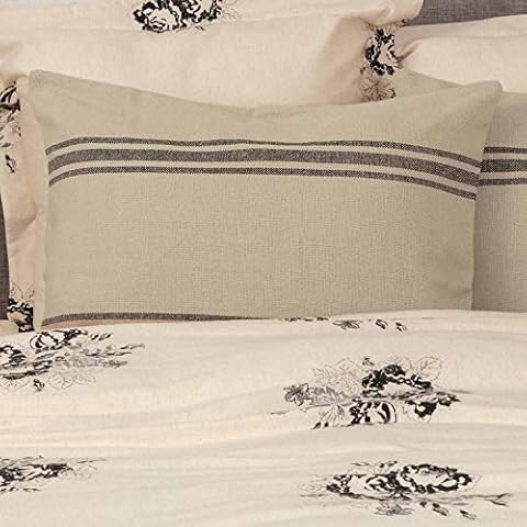 Mill House Stripe Black Pillow Sham 21"x27" Cover