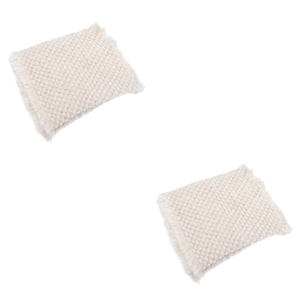 VICASKY 2piezas De Algodón Tejida para Fotografía De Bebés Diseño De Piña para Dormir Accesorios para Recién Nacidos Beige