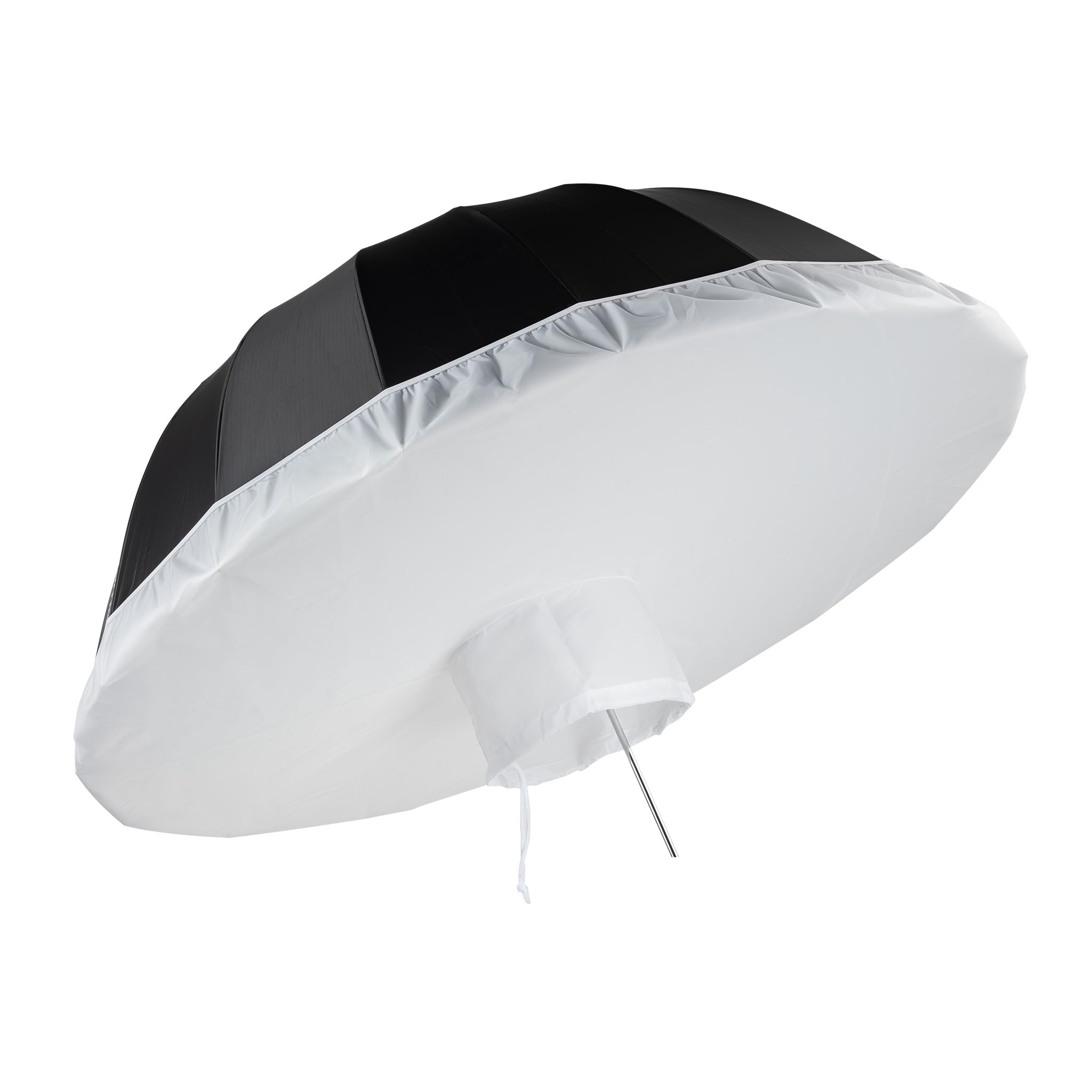 Walimex pro Parabol Reflexschirm schwarz/silberfarben Ø 165 cm + Diffusor – Lichtformer Set für Fotografie und Videografie