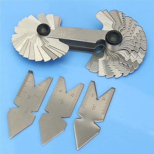 Juego de 4 Calibradores para Roscas 55° y 60° Métrico e Inch miniatura 2