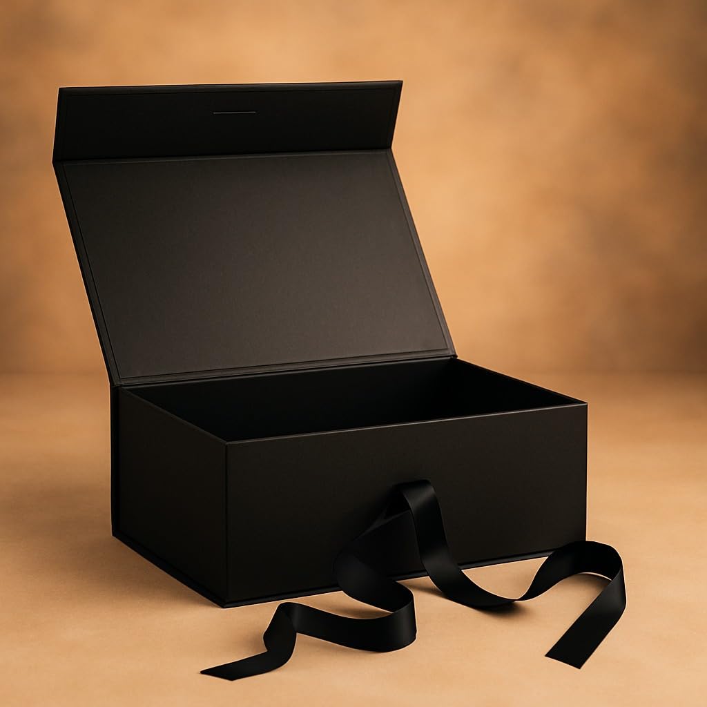 Special You Gift Box for Packaging (10 * 8 * 4 Inch), Hamper Boxes for Gift Empty, Decorative Boxes for Gifts for Women, Black Foldable Storage Box- Pack of 1-image-13