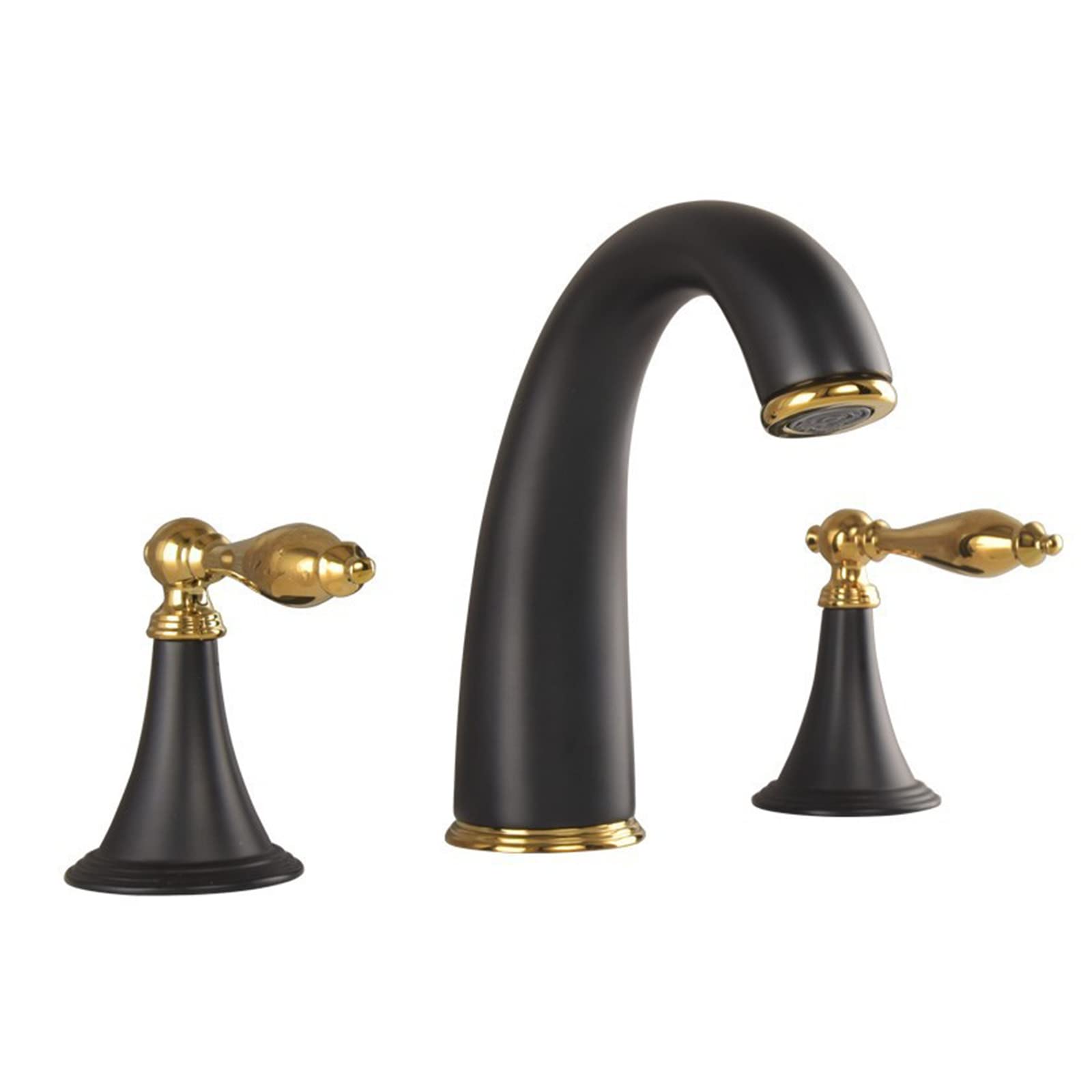 Robinet lavabo 3 trous en laiton massif au design retro elegant pour salle de bain