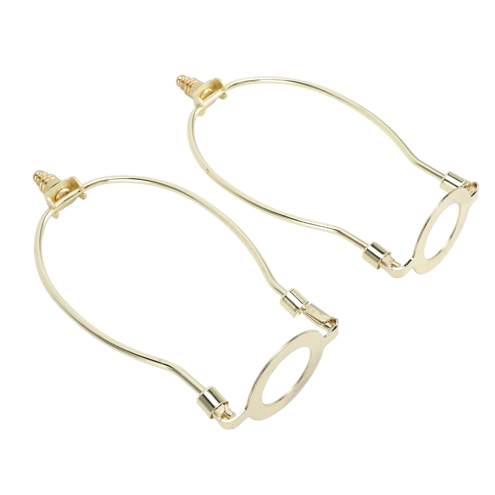 2 Pièces Support Harpe pour Lampe Réglable Compatible avec Tige Standard et Base E26 Adaptateur Doré (GOLD)