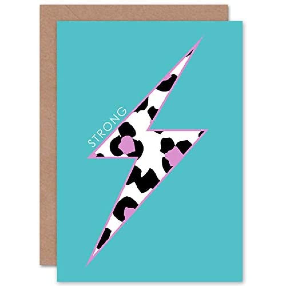 Wee Blue Coo Leopard Blue And Purple Solid Strong Greeting Card With Envelope Inside Premium Quality