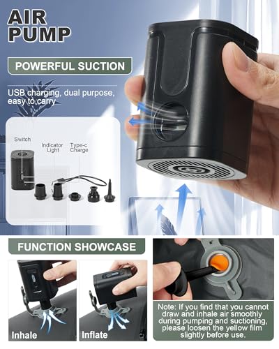 VGCUB Travel Vacpack Backpack with Vacuum System Electric Pump Storage Compression Carry on 18x14x8 Inches Personal Item Bags Work Business Waterproof College Backpack for Women Men Army Green2