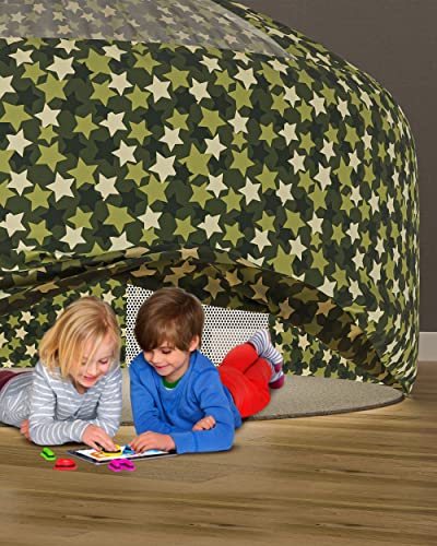 Skywin Air Tent - Quick Build Inflatable Fort, Air Blow up Tent for Playing, Lounging, and Sleeping, 77 x 50 Inches (Fan not Included) (Stars)