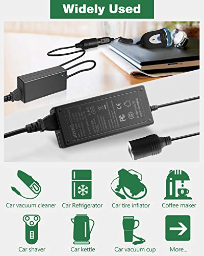 JOVNO AC to DC Converter 120W 12V 10A Car Cigarette Lighter Socket 100V-240V to 12V AC/DC Supply Adapter Transformer for Ttire Inflator/Car Vacuum Cleaner/Car Refrigerator Vehicle Electronic Device - Thumbnail 6