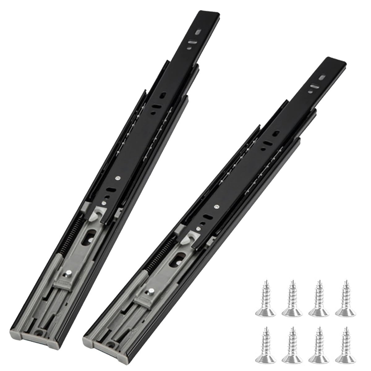 Guías de cajón metálicas de 30 cm y extensión completa para armarios de cocina, 1 par