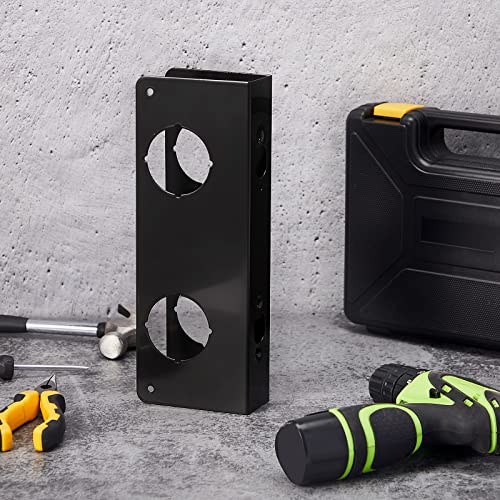 Stainless Steel Lock And Door Reinforcer Plate Lock Reinforce And Repair Doors Black Door Jamb Reinforcement 5-1/2 Inch, 2-3/8' X 1-3/4 Inches For Front Entry Bedroom Door Home (1 Piece) #TOP6