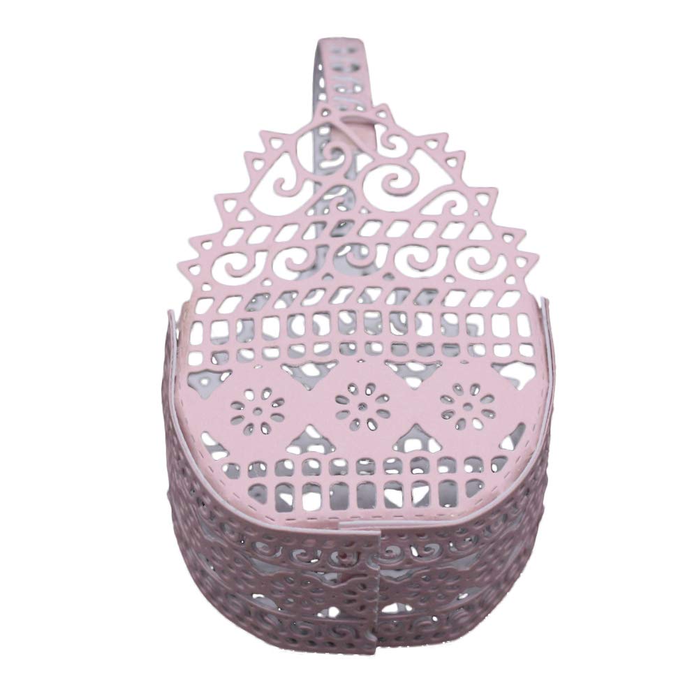 Kuizhiren1 - Fustelle stereoscopiche a forma di cesto di fiori, fustelle in metallo fai da te per scrapbooking e goffratura, 1 set di fustelle in argento per la creazione di biglietti dalla