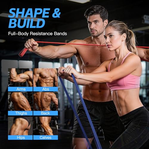 Image of Pull Up Bands, Resistance Bands Set, Exercise Workout Bands for Men & Women, Ideal for Body Stretching, Physical Therapy and Muscle Training