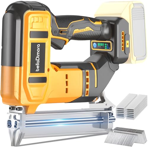 Image of 18GA Cordless Brad Nailer & Staple Gun for Dewalt 20V Battery | 2-in-1 Battery Powered Electric Nail Gun with 1000 Nails for Woodworking, DIY, Framing & Home Improvement (No Battery)
