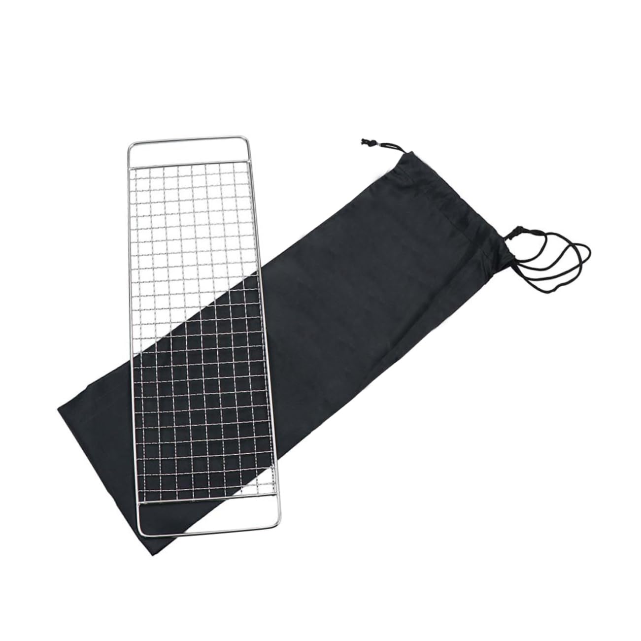 SOLUSTRE 1set Bbq Rack Lightweight Portable Grill Support for Outdoor Picnics Camping Easy to Clean for Steak Seafood Vegetables and More Includes Storage Bag