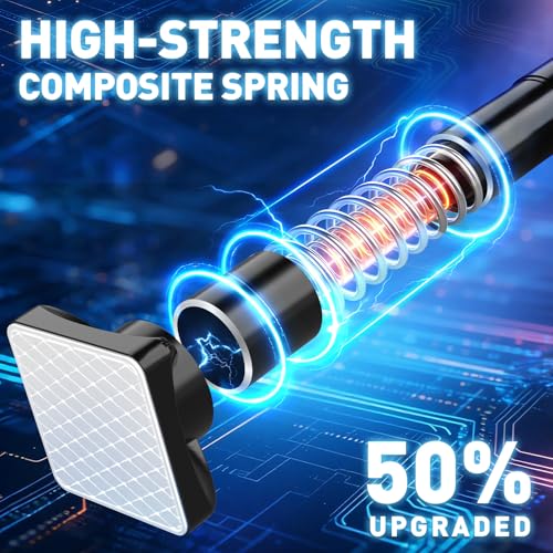 Image of SUNALLY Room Divider Tension Curtain Rod, No Drilling Room Separator for Space Partition, 4-10ft(H) 32-100inch(W) Adjustable Heavy Duty Temporary Wall Divider Floor to Ceiling Tension Rod, Black