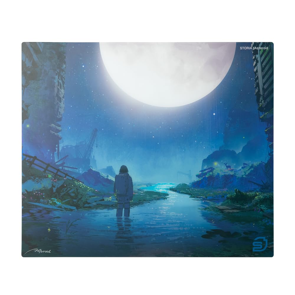 Amazon.co.jp: STORIA ゲーミングマウスパッド ガラス Flux Asteroid