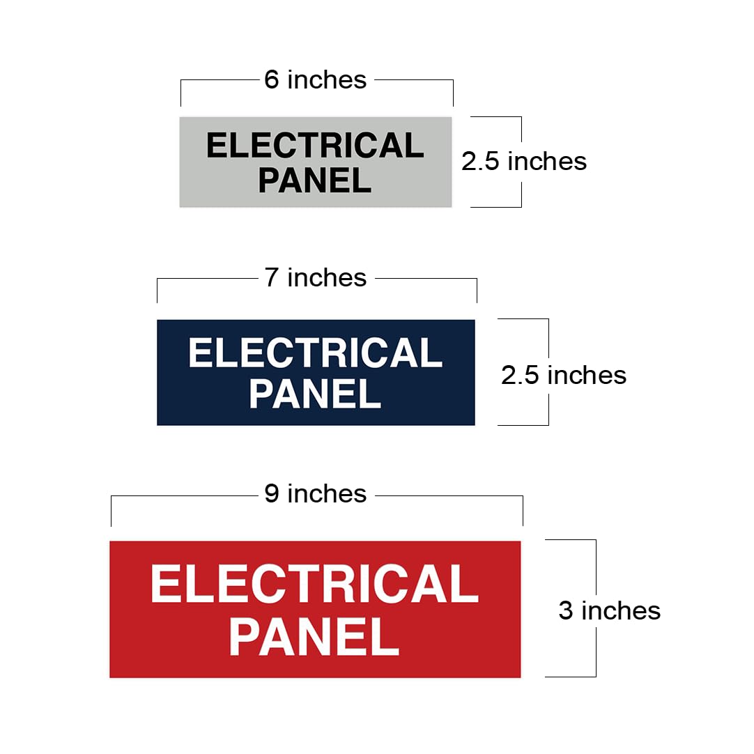 All Quality Letrero básico para panel eléctrico, señal de cumplimiento de seguridad de regulación contra incendios, color rojo, mediano (paquete de 5)