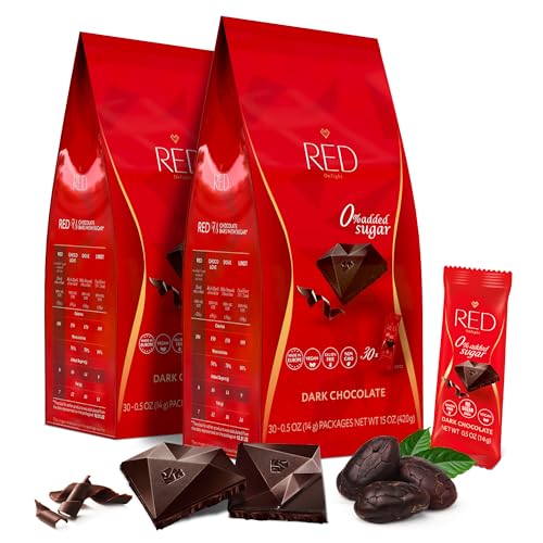European No Sugar Added Dark Chocolate Bars, 60 bars