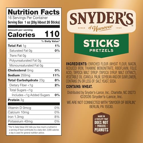 Image of Snyder's of Hanover Sticks Pretzels, 16 Oz