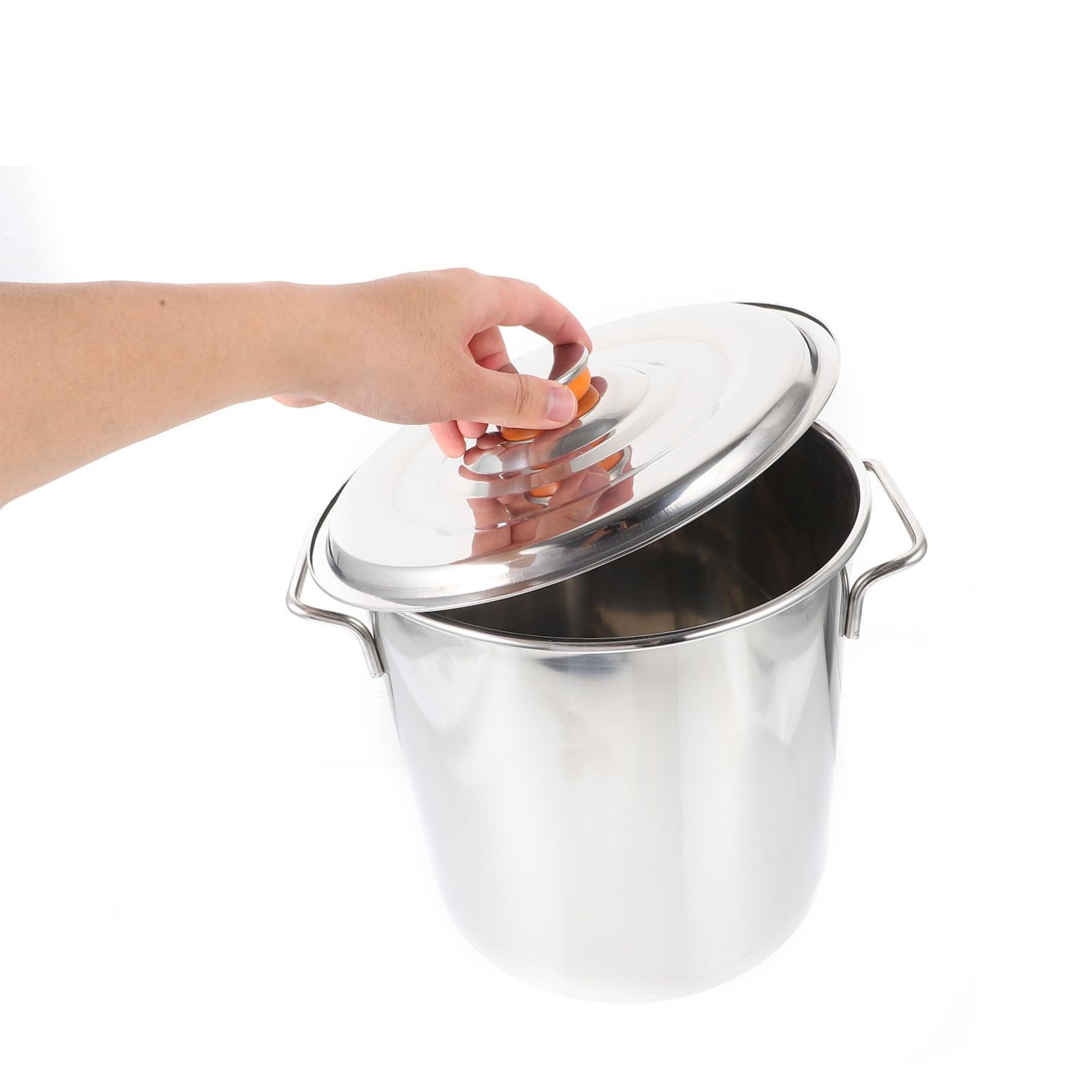 Abaodam Pentola in Acciaio Inox Manici per Zuppa e Cottura di Crostacei, Resistente e Adatta a Tutte Le Superfici di Cottura, per Cucina Domestica e Professionale