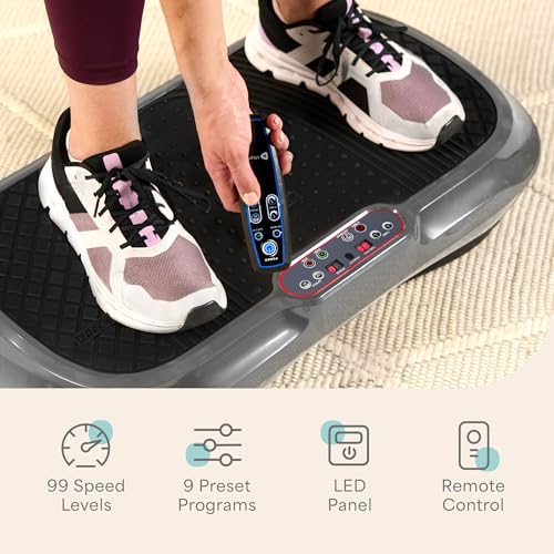 Image of Lifepro Waver Vibration Plate Exercise Machine - High-Intensity Vibration Plate for Lymphatic Drainage - Full-Body Workout Vibrating Platform with Loop Bands - Fitness Equipment for Strength & Toning