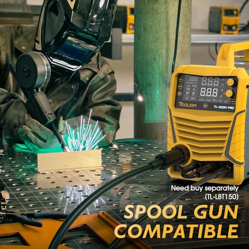 Image of TOOLIOM 200A 5-in-1 Aluminum MIG Welder Kit, Wire & Gloves | 5 in 1 MIG /flux MIG /spool gun MIG /Lift TIG /stick welder, 110 /220V Dual Voltage, smart synergic control