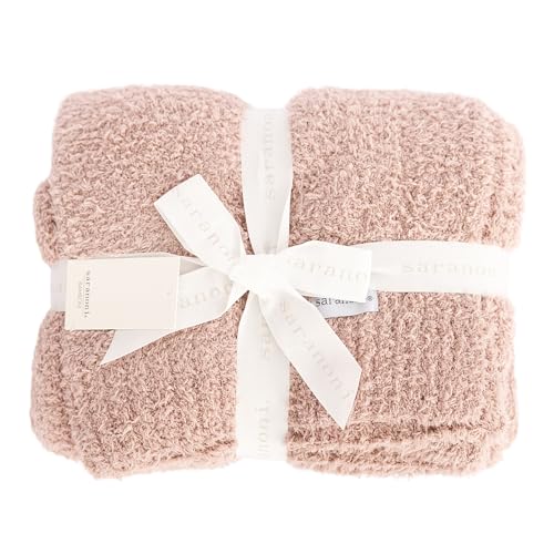 Image of SARANONI Bamboni Luxury Baby Blanket | Cozy & Soft Plush Receiving Blankets | Perfect for Girls & Infant Baby Boy Blankets | Pink - 30 inch x 40 inch