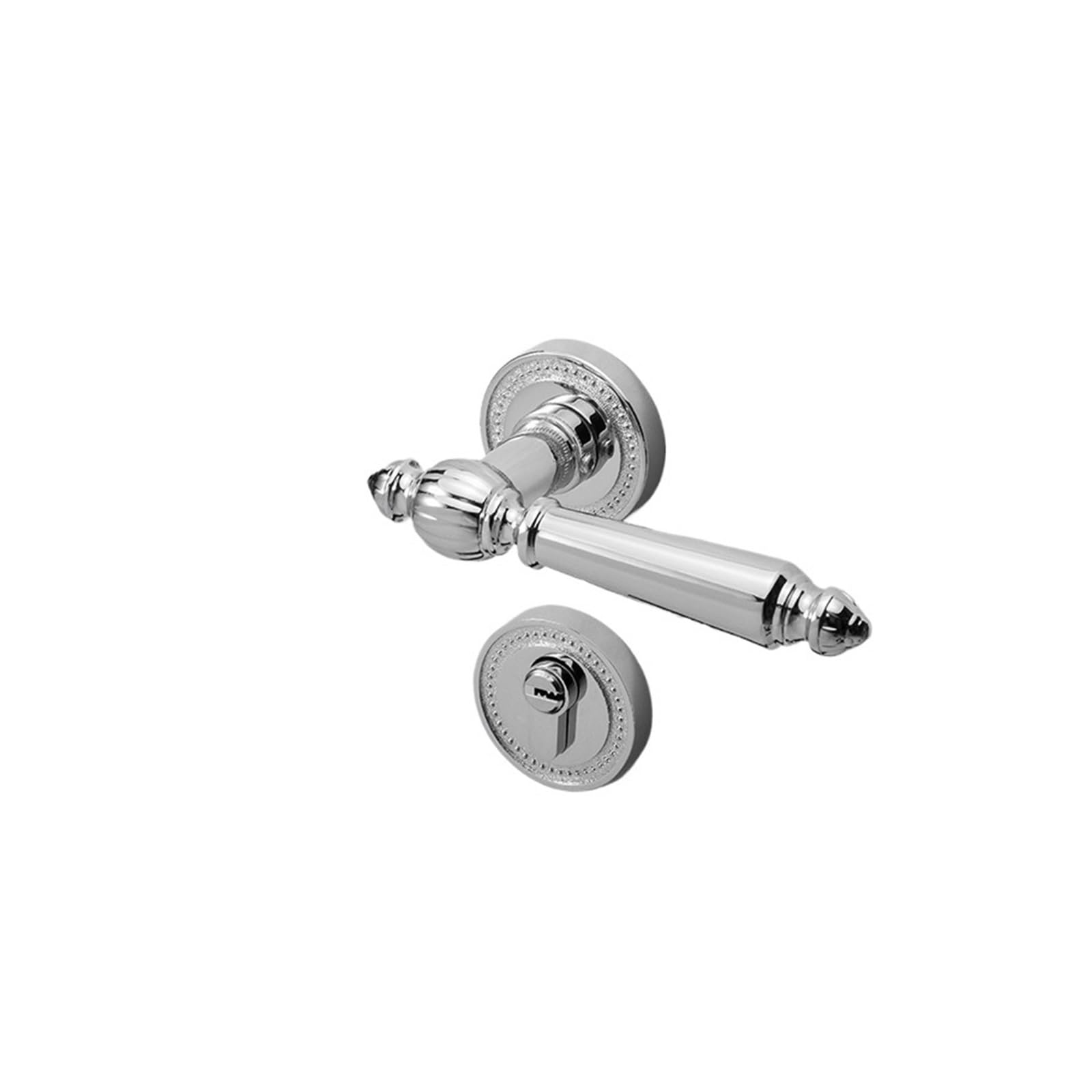 Serrure de porte intérieure magnétique silencieuse argentée pour chambre 35-50mm