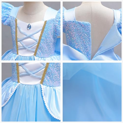 Disfraz de princesa para niñas 3-10 años con accesorios miniatura 5