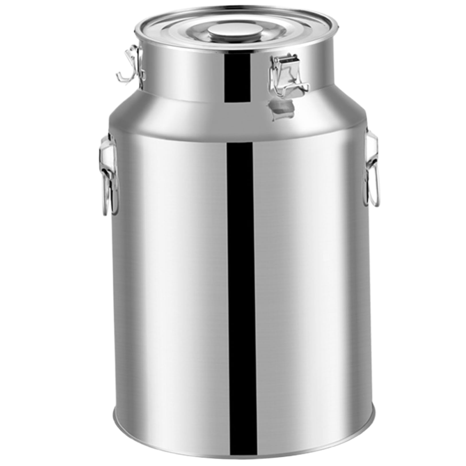 CNAFGBGG Stainless Steel Milk Can, 7L Large Stainless Steel Bucket with Lid, Wine Bucket with Handle and Buckle, Oil Container for Liquid Storage and Transport.