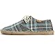 Alexis Leroy Canvas mit Karomuster Herren Espadrilles Blau 41 EU / 7 UK