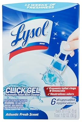 Lysol Click Gel Automatic Toilet Bowl Cleaner, Ocean Fresh Scent 6 ct