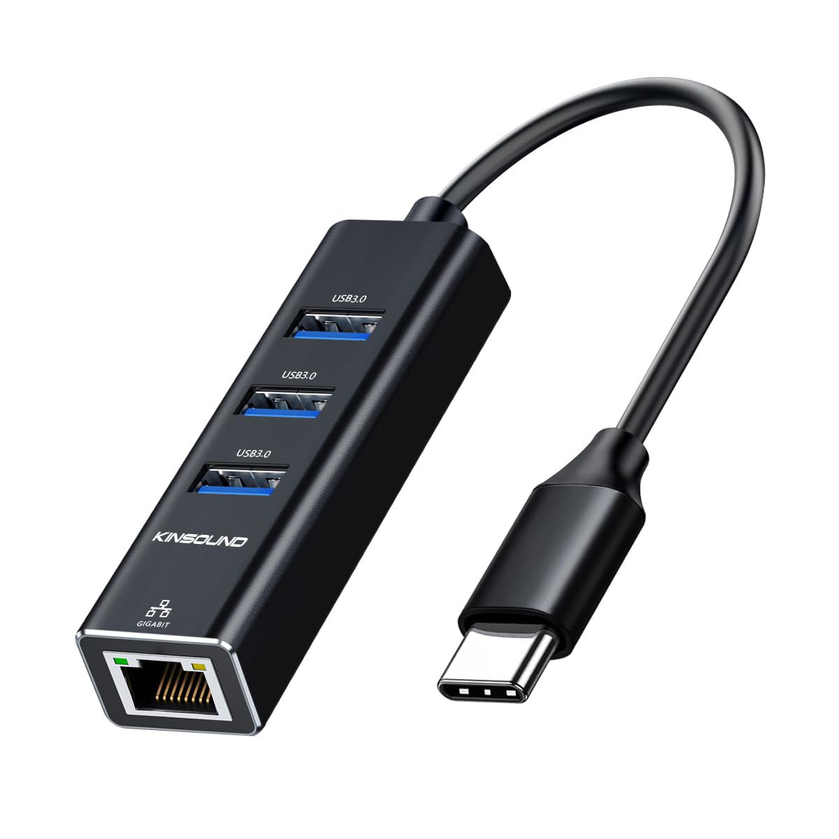 Kinsound USB Type C to Ethernet Adapter, 4-in-1 RJ45 USB Type C Hub with Gigabit LAN Network Adapter for MacBook Pro 2020/2019/2018, MacBook Air, Dell XPS, Chromebook-picture-27