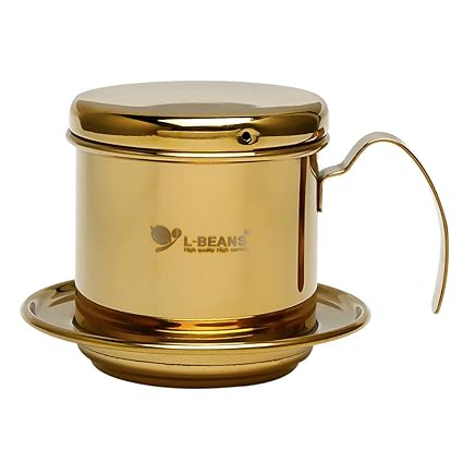 IVELECT Coffee Maker Bean Drip Filter Baristas Coffee Maker Drip Home Bar 7cm Gold