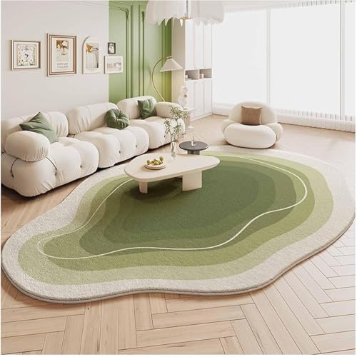 Tapis de salon de forme irrégulière dégradé de couleur doux antidérapant tapis de cuisine...