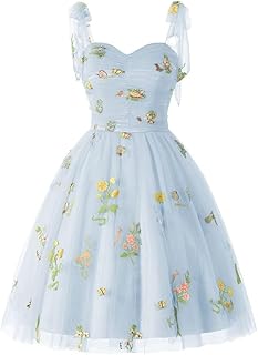 2024 Tulle Flower Homecoming Dresses for Teens Sage Green Embroidery Short Enchanted Forest Dress for Juniors - Buy now