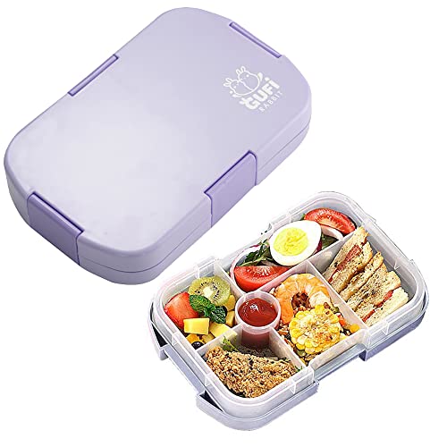 homchen Boîte à bento pour enfants, boîtes à déjeuner avec 6 compartiments pour adultes, enfants, bureau, école, pique-nique