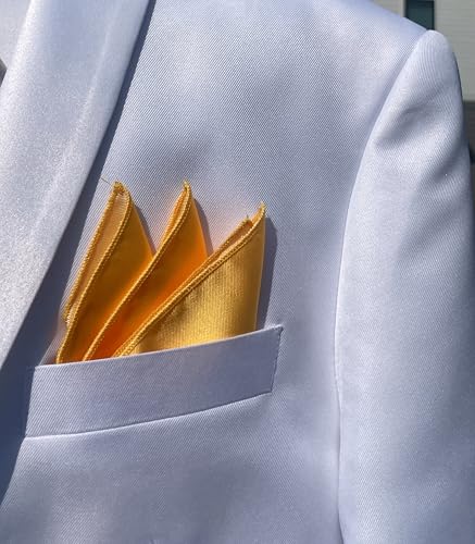 Image of tiemart Solid Color Pocket Squares for Men | For Suits, Perfect for Wedding Parties, 12 x 12 inch / 30 x 30 cm