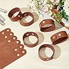 OLYCRAFT 12pcs Bracelets en Cuir Vierges en Cuir Réglable Véritable Bracelets à Pression en Cuir Vierges Bracelet en Cuir Bracelet en Cuir Marron Bracelets en Cuir pour Bricolage Artisanat Fabrication #4